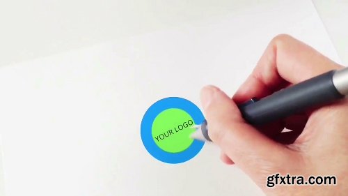 Videohive Hand Is Drawing Logo Mock-Up 9346094