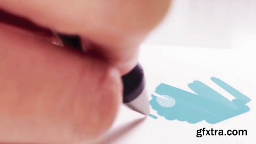 Videohive Hand Is Drawing Logo Mock-Up 9346094