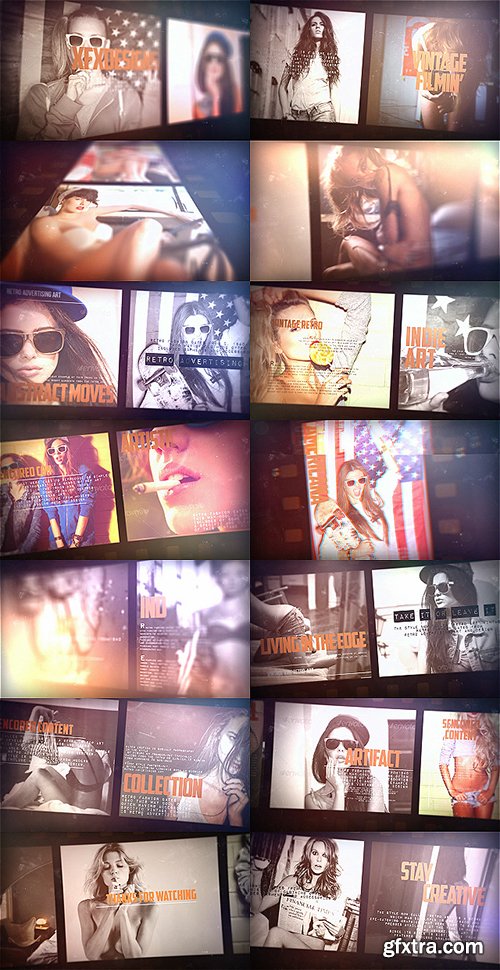 Videohive Vintage Photo Gallery, Old Film Album 6039365