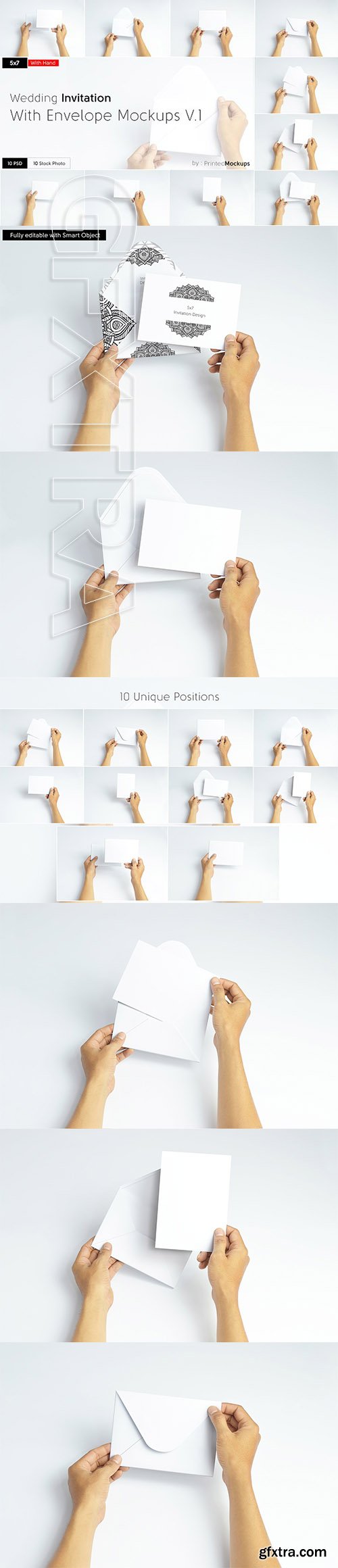 CreativeMarket - 5x7 Invitation Envelope Mockups V.1 2515882