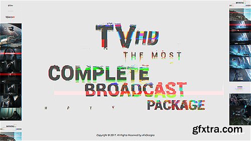 Videohive Glitch TV Complete Broadcast Graphics Package 20820835