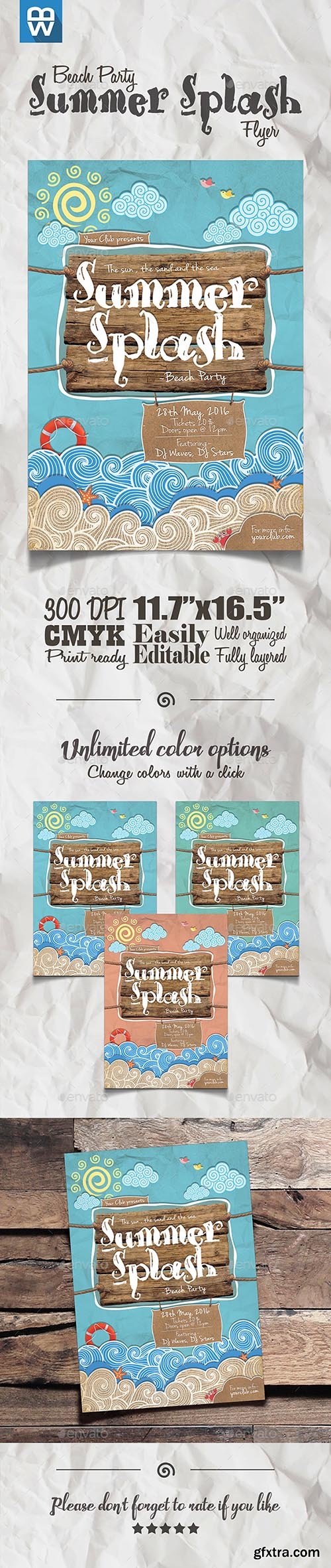 Summer Splash Beach Party Flyer 15724895