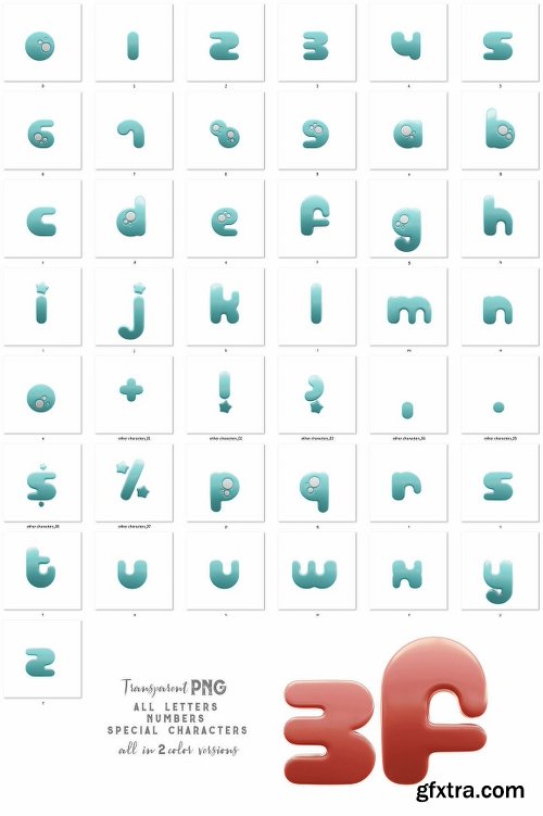 CreativeMarket Funny Futuro &ndash; 3D Lettering 2831271