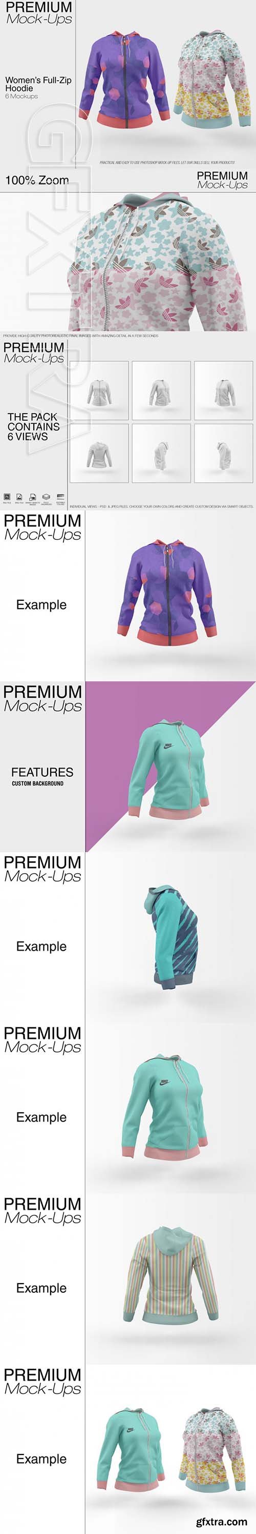 Full-Zip Hoodie Mockup Pack