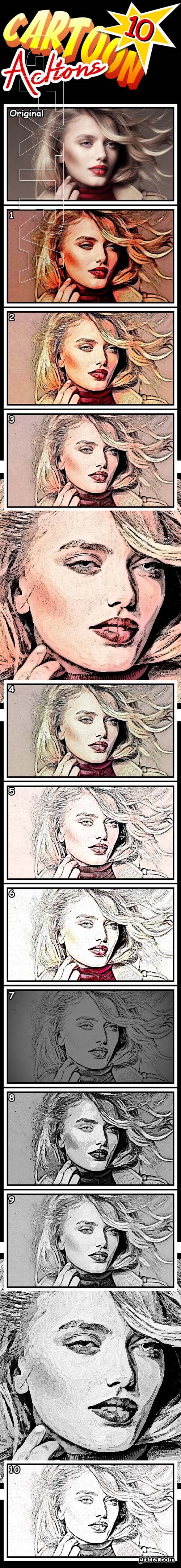 GraphicRiver - 10 Cartoon Set Actions 22446643