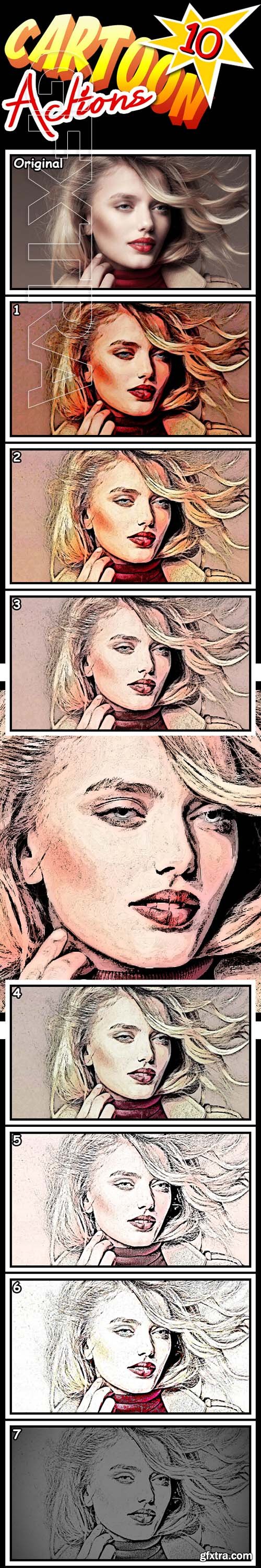 GraphicRiver - 10 Cartoon Set Actions 22446643