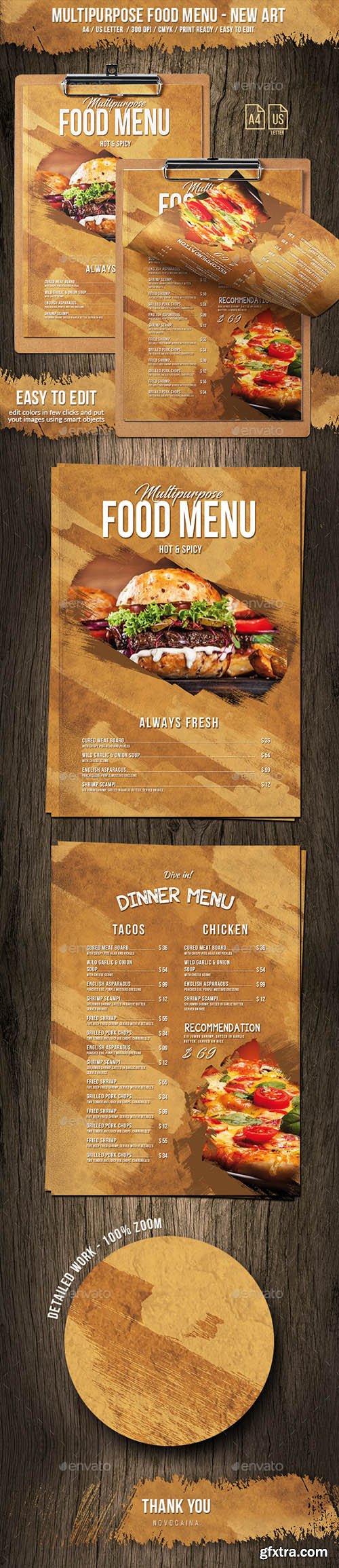 Multipurpose Food Menu - New Art - A4 & US Letter 21606153