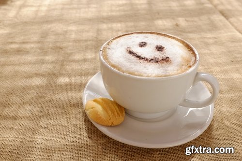 Cappuccino cup of American coffee foam 25 HQ Jpeg