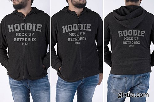 Dark Gray Hoodie Mock Up