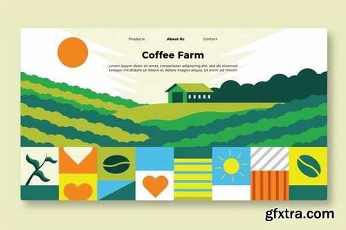 Coffee Farm - Banner & Landing Page