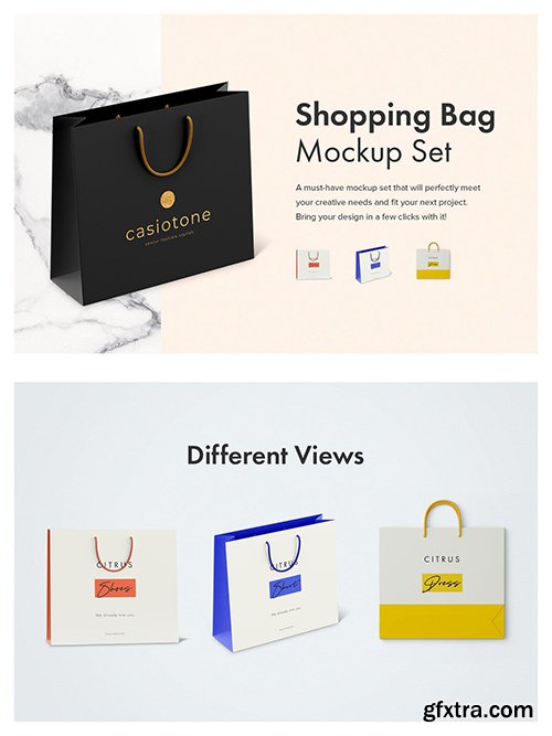 Shopping Bag Mockup Set Shopping Bag Mockup Set