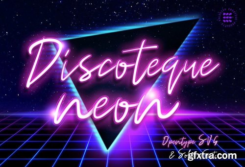CreativeMarket Discoteque Neon Font 2588498