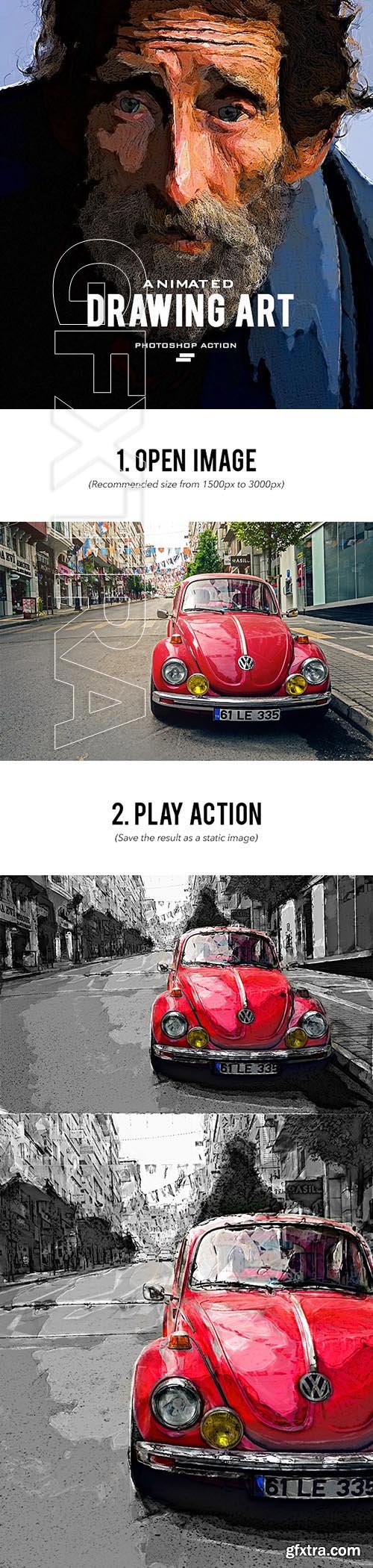 GraphicRiver - Gif Animated Drawing Art Photoshop Action 22484677