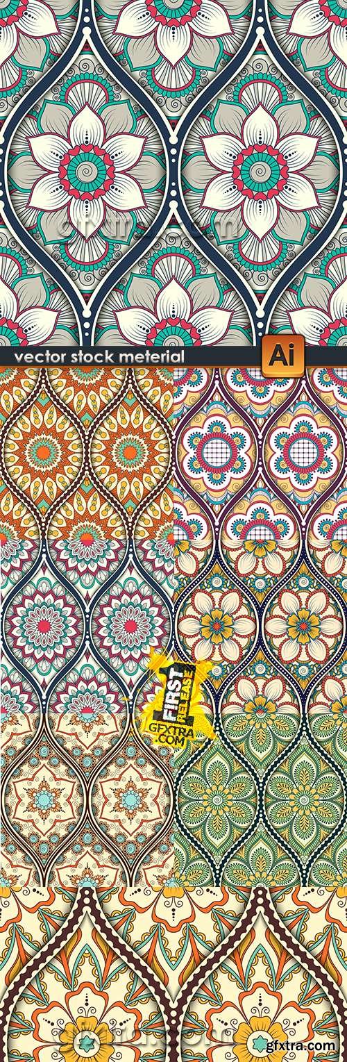 Mandala east flower decorative seamless pattern