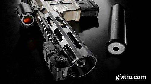 AAC Honey Badger Personal Defense Weapon 3D Model