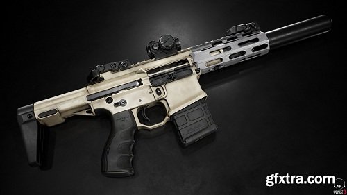 AAC Honey Badger Personal Defense Weapon 3D Model