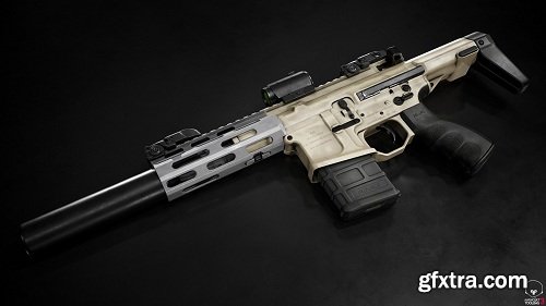 AAC Honey Badger Personal Defense Weapon 3D Model