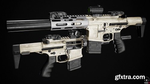 AAC Honey Badger Personal Defense Weapon 3D Model