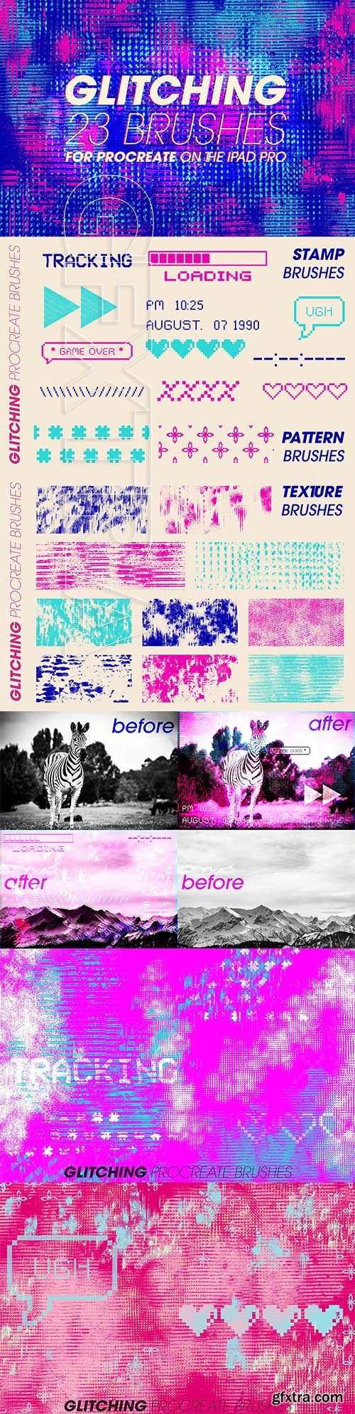 CreativeMarket - Glitching Brushes for Procreate 2851348