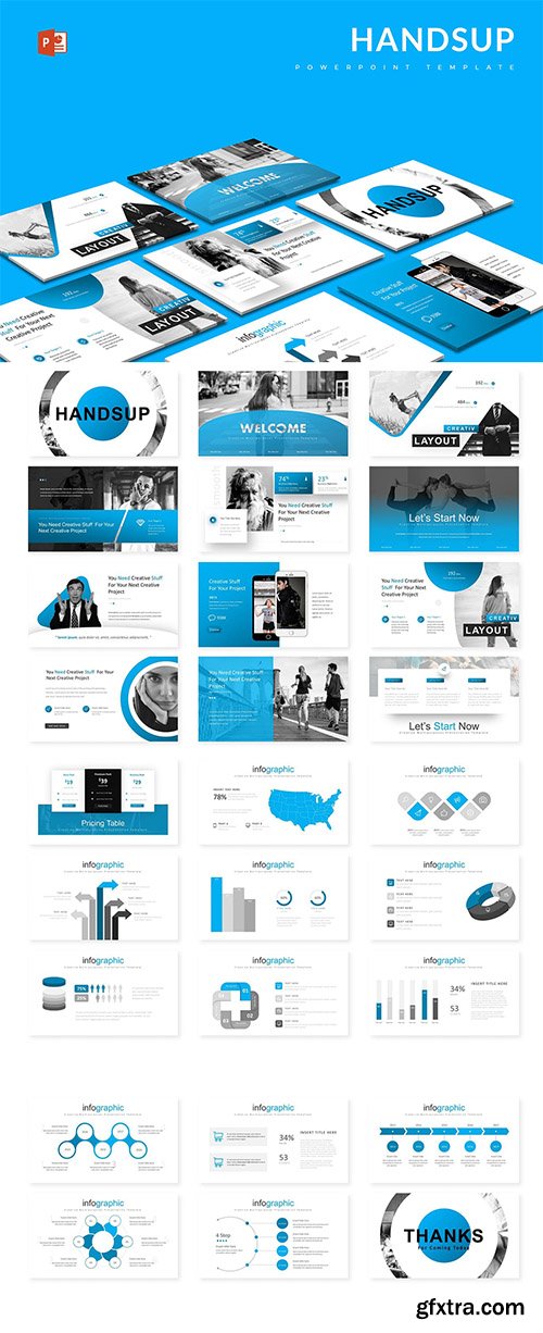 Handsup - Powerpoint, Keynote and Google Sliders Template