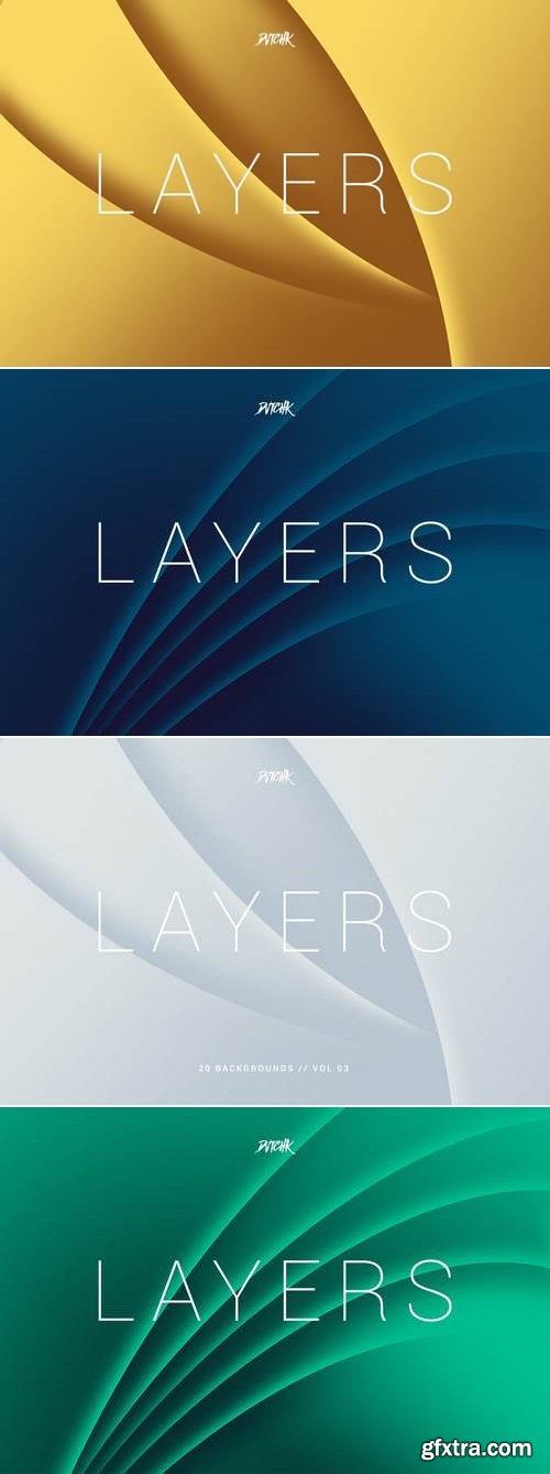 Layers | Wavy Curves Backgrounds | Vol. 03