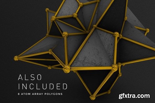 Black and Gold Polygons