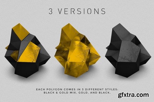 Black and Gold Polygons