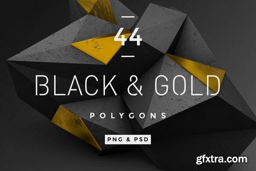Black and Gold Polygons