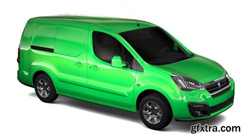 Peugeot Partner Van L2 2slidedoors 2017 3D Model