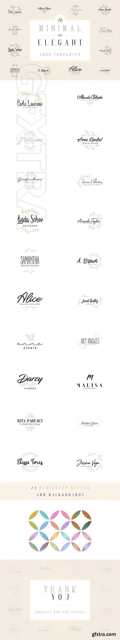 CreativeMarket - 20 Minimal and Elegant Logos 2780190