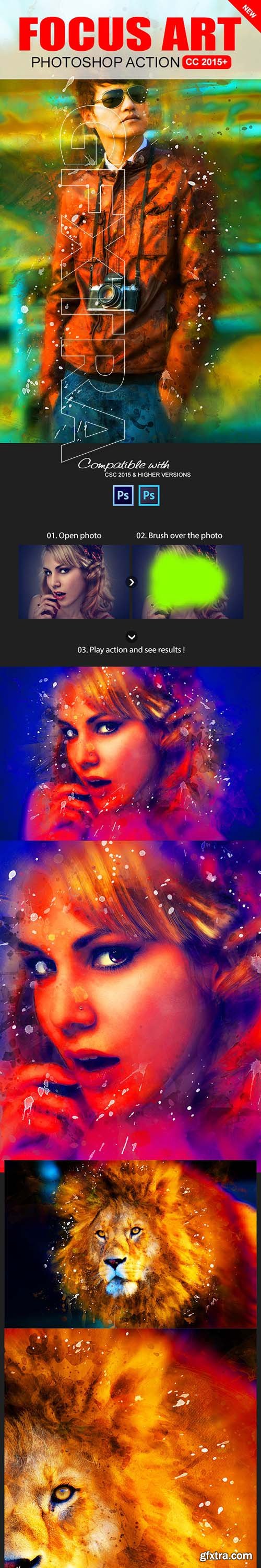 GraphicRiver - Focus Art Photoshop Action 22505041