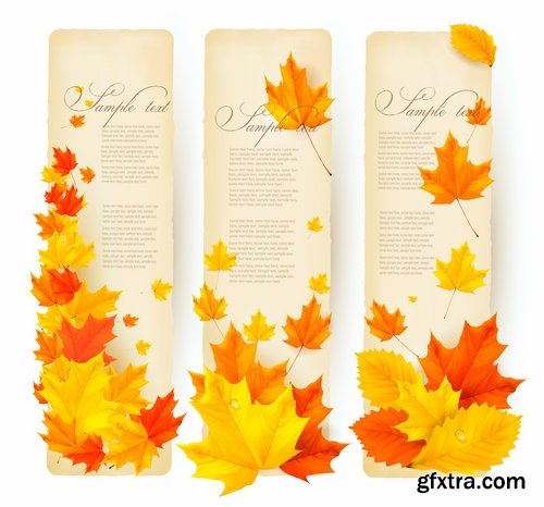 Autumn Leaf Tree Backgrounds - Poster, Flyer, Banner #1, 25xEPS Autumn Leaf Tree Backgrounds - Poster, Flyer, Banner #1, 25xEPS