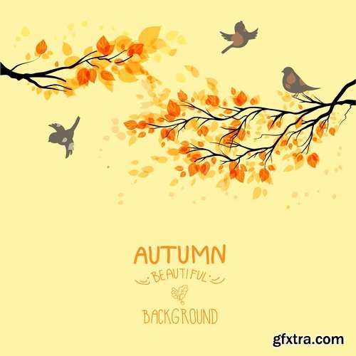 Autumn Leaf Tree Backgrounds - Poster, Flyer, Banner #1, 25xEPS Autumn Leaf Tree Backgrounds - Poster, Flyer, Banner #1, 25xEPS