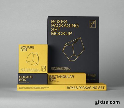 Psd Boxes Packaging Pack Mockup 3 Psd Boxes Packaging Pack Mockup 3