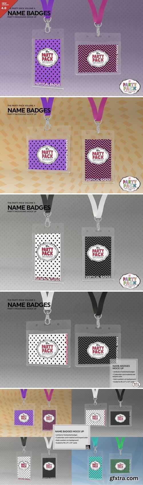 CM Name Badges With Lanyards Mock Up 2199329 GFxtra
