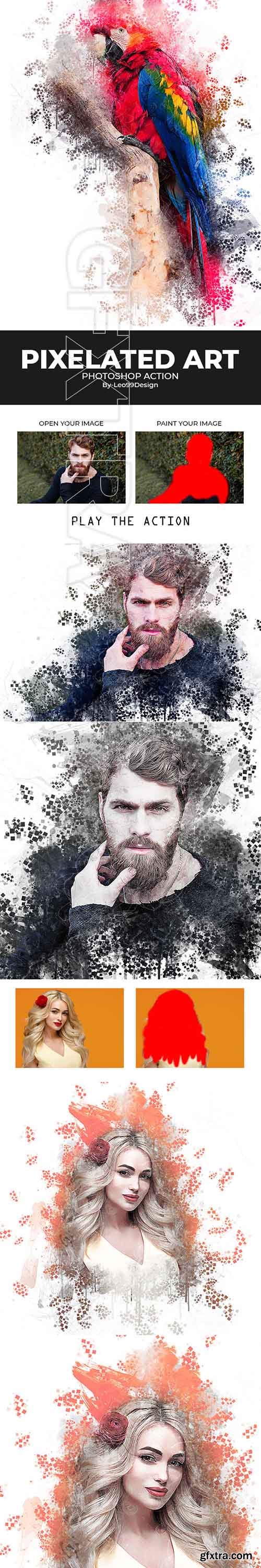 GraphicRiver - Pixelated Art Photoshop Action 22531992