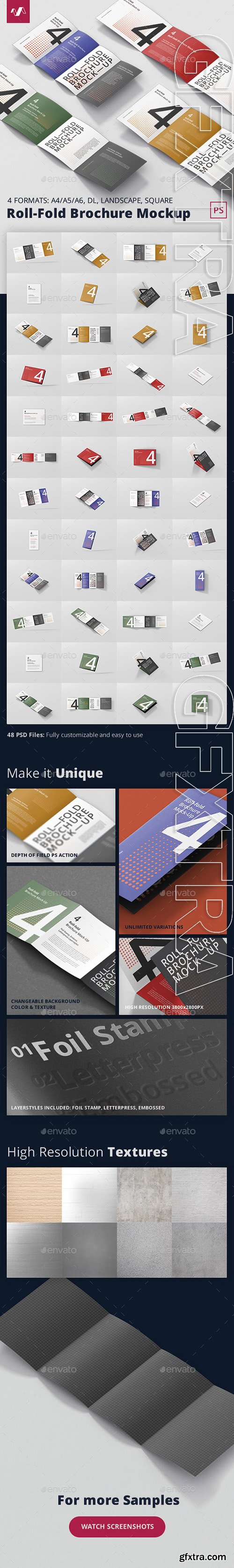 Roll-Fold Brochure Mockup Bundle 22571904 Roll-Fold Brochure Mockup Bundle 22571904