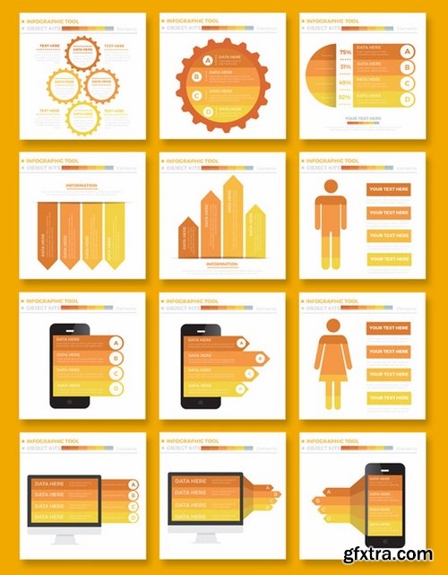50 Yellow Infographics Design