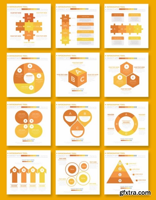 50 Yellow Infographics Design