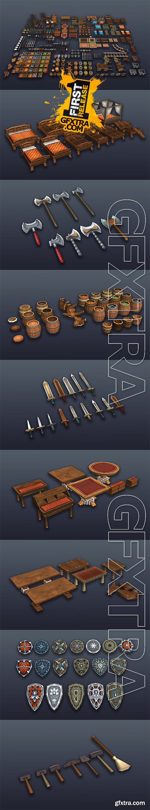 Cubebrush - 3DRT - Fantasy props bundle Cubebrush - 3DRT - Fantasy props bundle