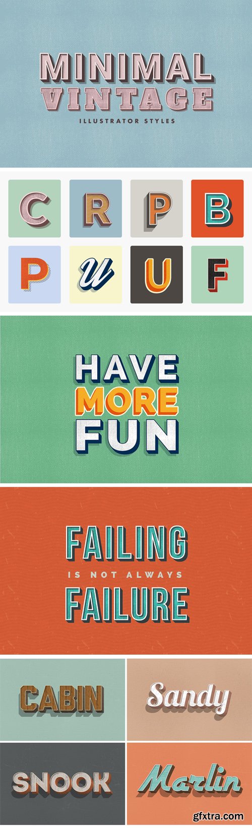 Minimal Vintage & Retro Wood Illustrator Styles