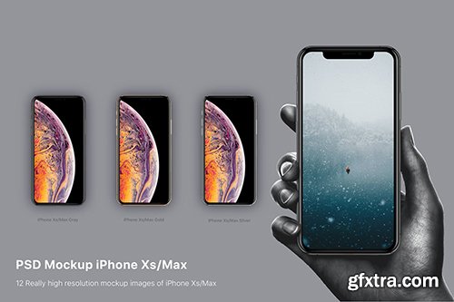PSD Mockup iPhone Xs/Max PSD Mockup iPhone Xs/Max