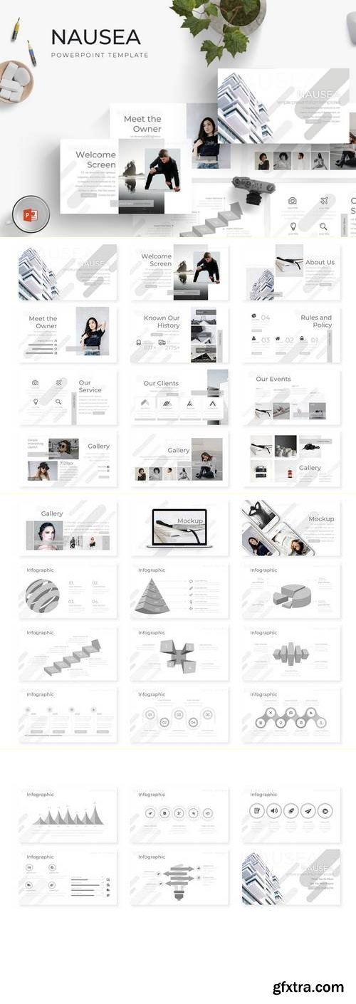 Nausea - Powerpoint, Keynote, Google Sliders Templates