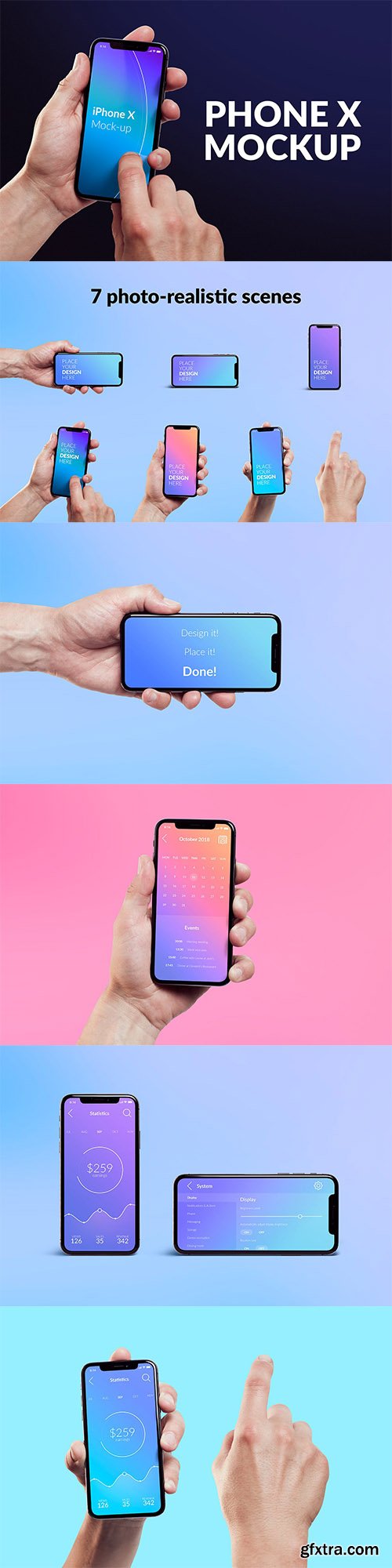 Isolated Phone X Mock-up Isolated Phone X Mock-up
