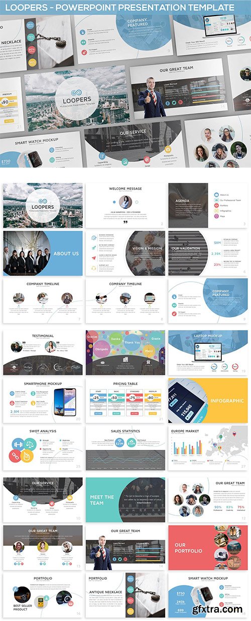 Loopers - Multipurpose Powerpoint Template