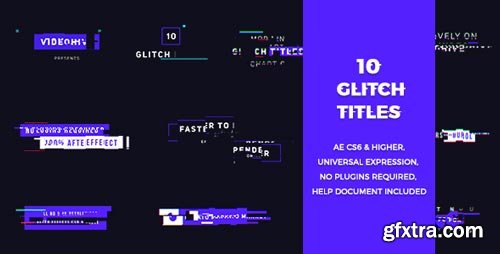 Videohive - 10 Glitch Titles - 20200473