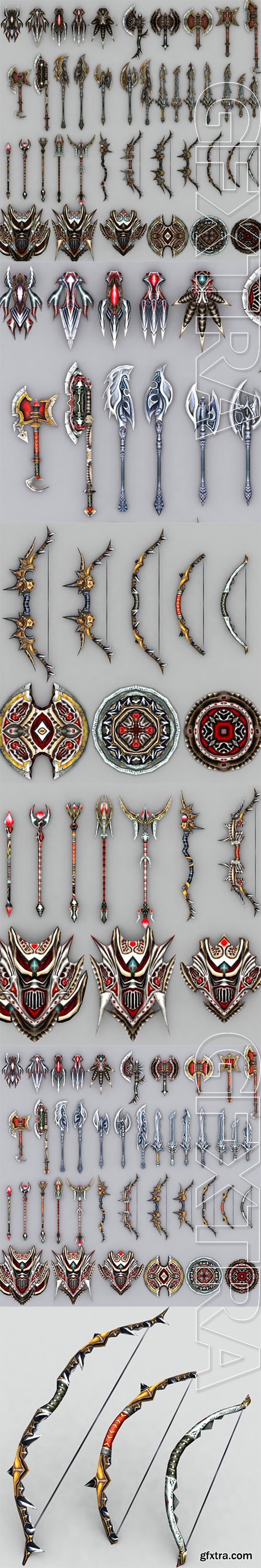 Cubebrush - 3DRT - Fantasy arms set