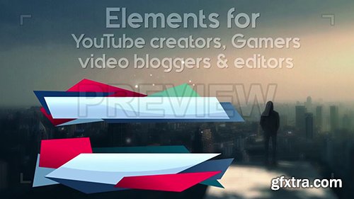 Overlapping Geometrics Elements Lower Thirds 105971