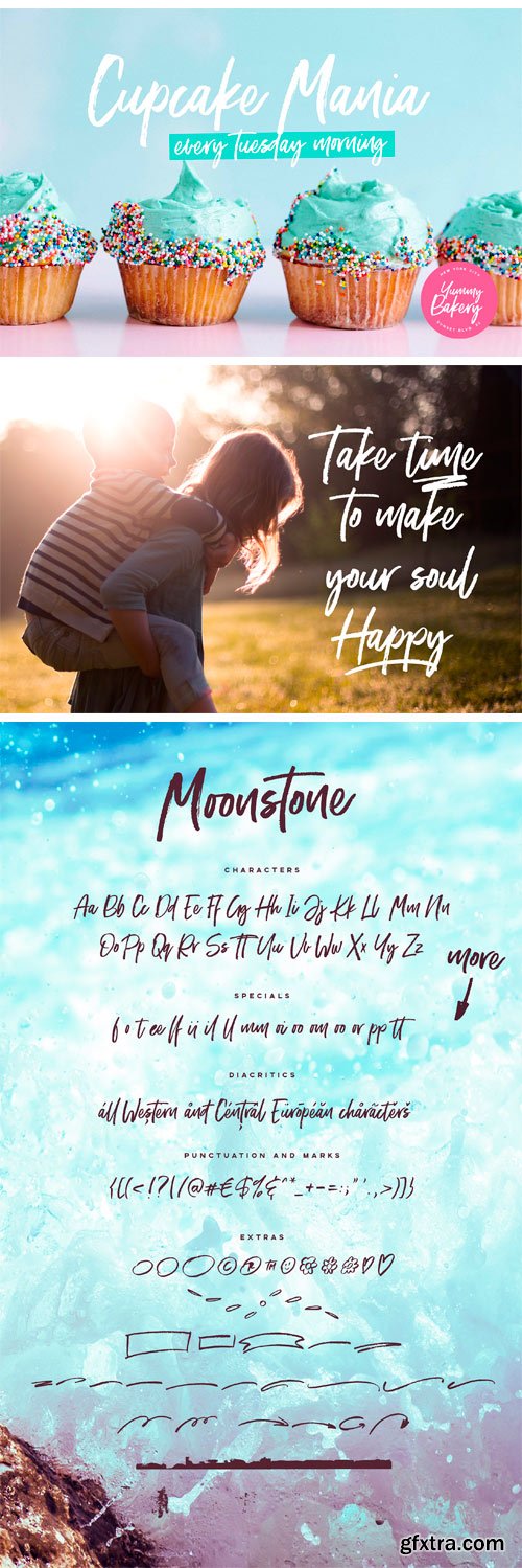 Thehungryjpeg - Moonstone Brush Font 64117