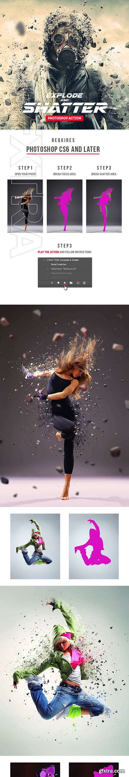 GraphicRiver - Explode And Shatter Photoshop Action 22569500